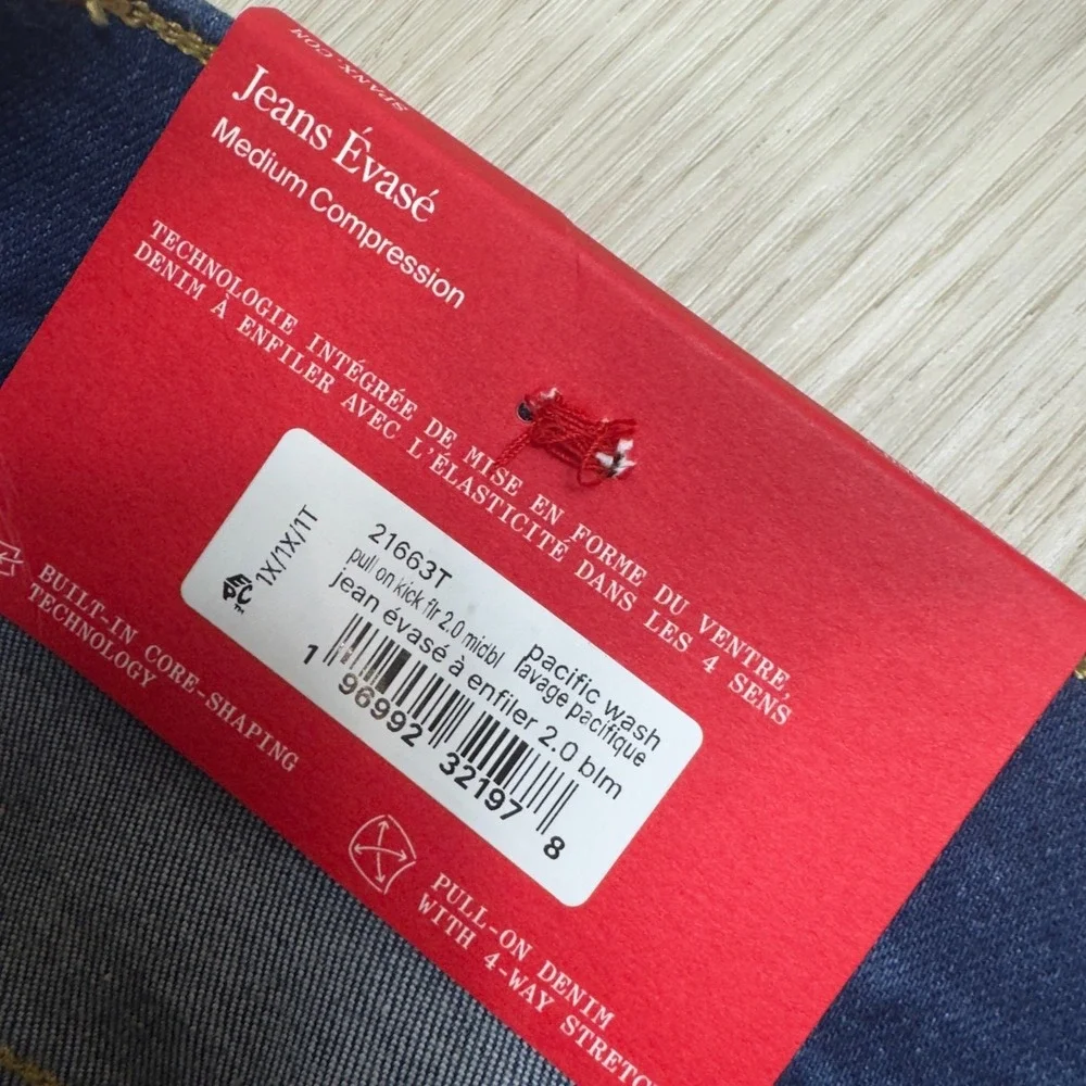 Spanx SpanxShape EveryWear Kick Flare Jeans Womens 1X Tall Pacific Wash Pull On